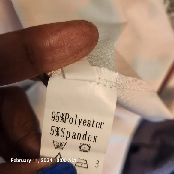 Orange, blue, yellow, and pink jumpsuit. Spaghetti straps. Size Large. - Picture 3 of 8